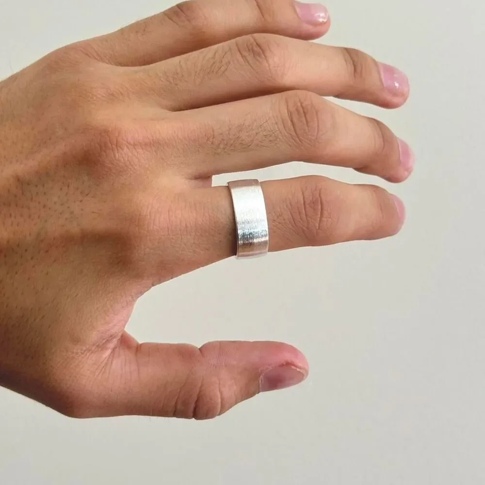 y2k silver classy signet ring